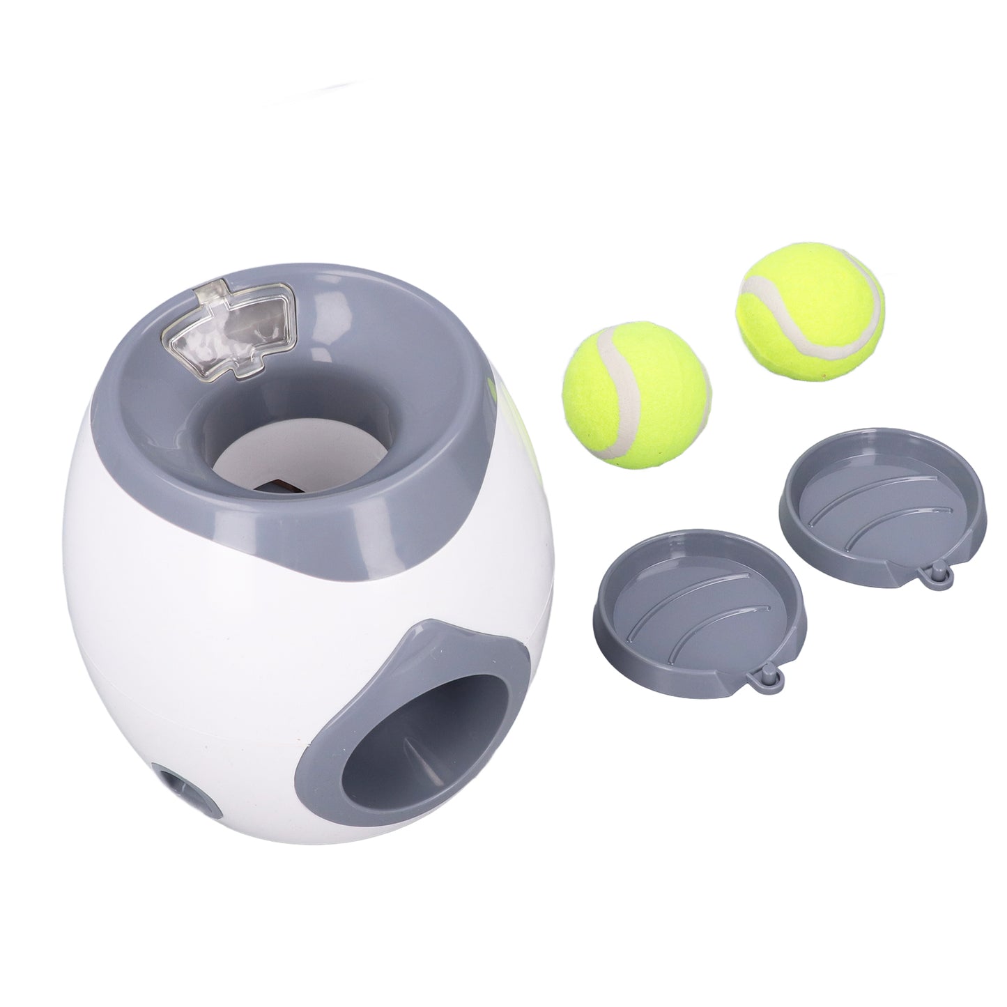 Dog Tennis Ball Feeding Toy with Spill Food Trays - Interactive Dog Puzzle