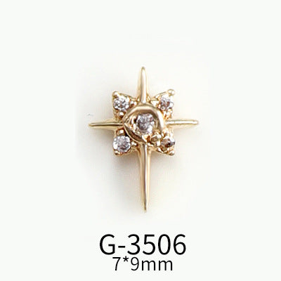 Diamond-Studded Nail Art Accessories with Zircon - Multiple Styles