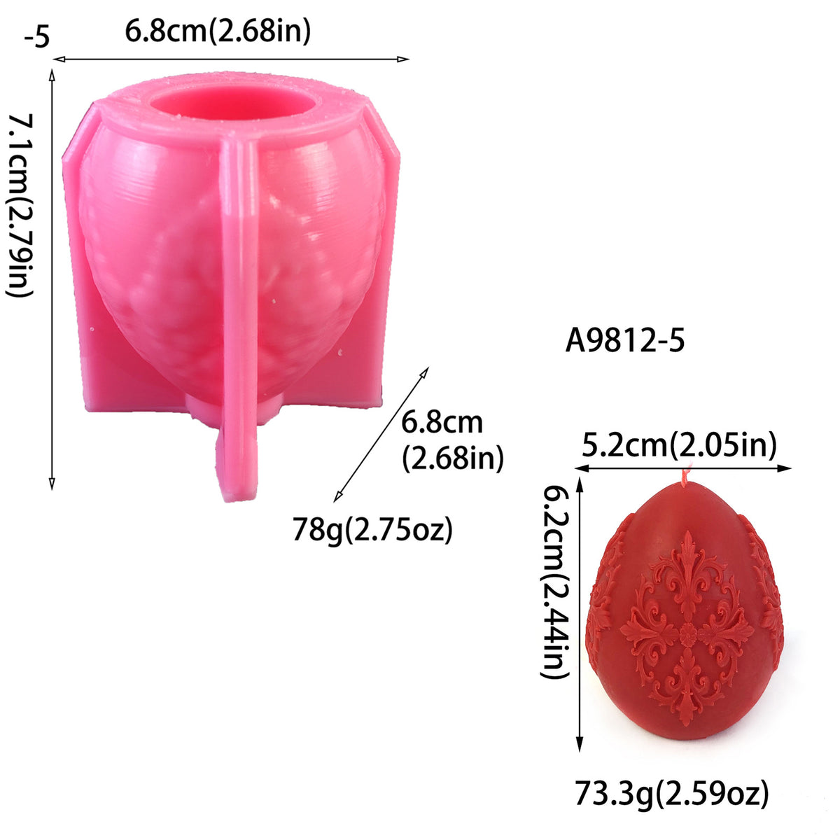 Egg Silicone Mold for Baking, Chocolate, Candle Making & Crafts - Irregular Shapes