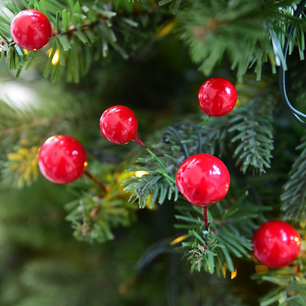Holiday Cherry Ornament Set - Hanging Christmas Decorations for Tree, Gift, Wall