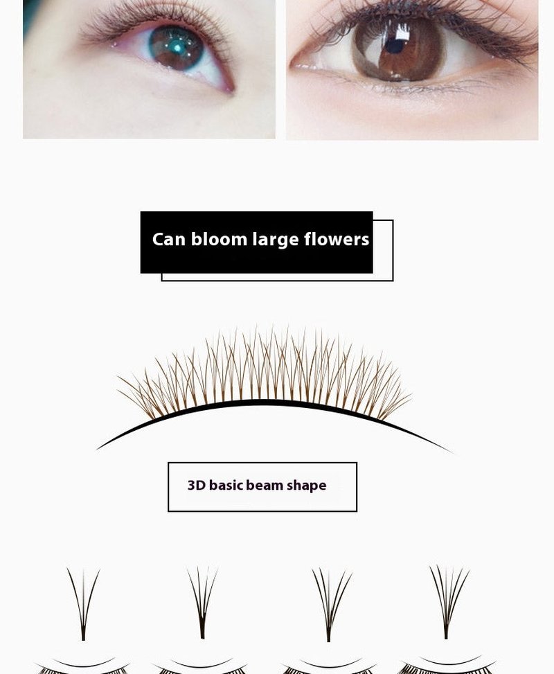 False Eyelashes Deep Coffee Style 8mm-12mm Thickness & Length Variations
