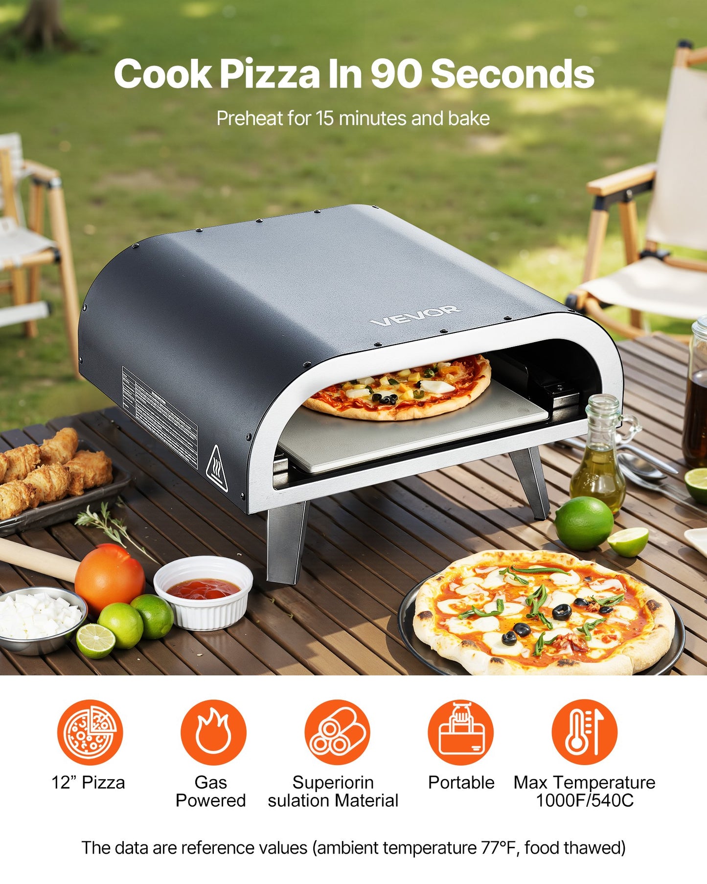 Portable Outdoor Gas Pizza Oven - Durable, Fast Cooking