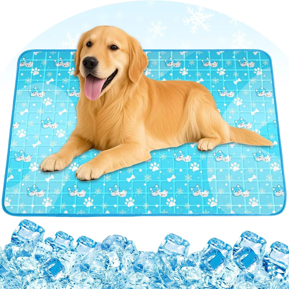 Pet Cooling Mat Self-Cooling Gel Bed Waterproof & Durable for Dogs