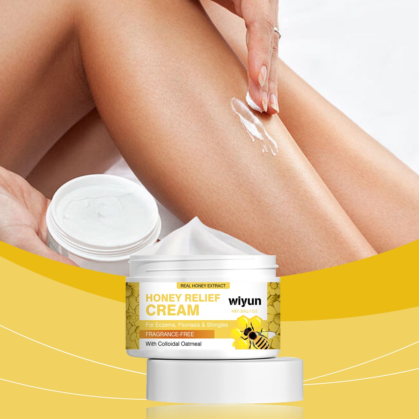 Honey Moisturizing Skin Care Cream - Deeply Hydrating & Soothing Body Balm