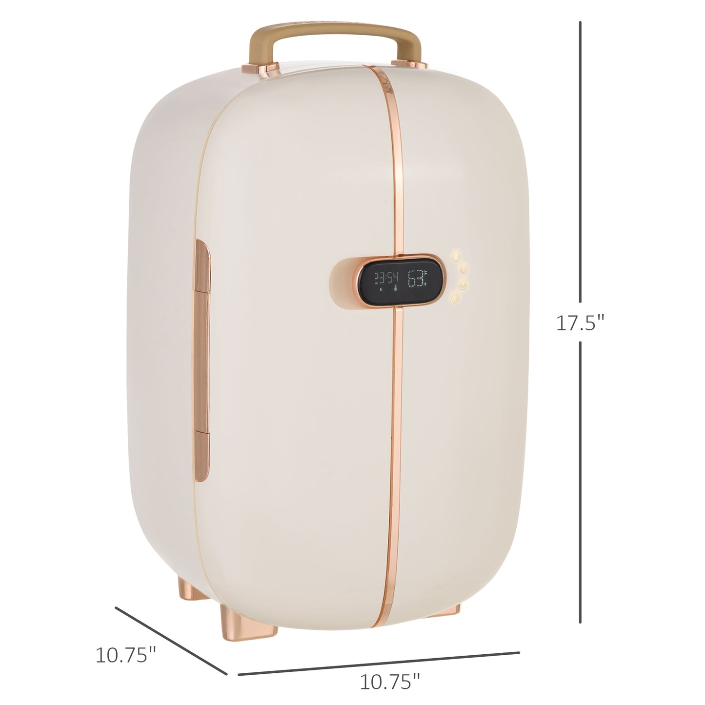 12L Portable Skincare Fridge with LED Display for Beauty & Makeup, White