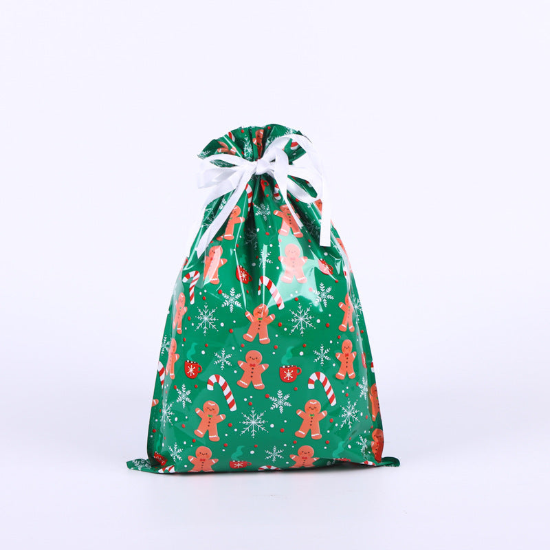 Festive Aluminum Foil Gift Bags for Christmas & New Year Party Packaging