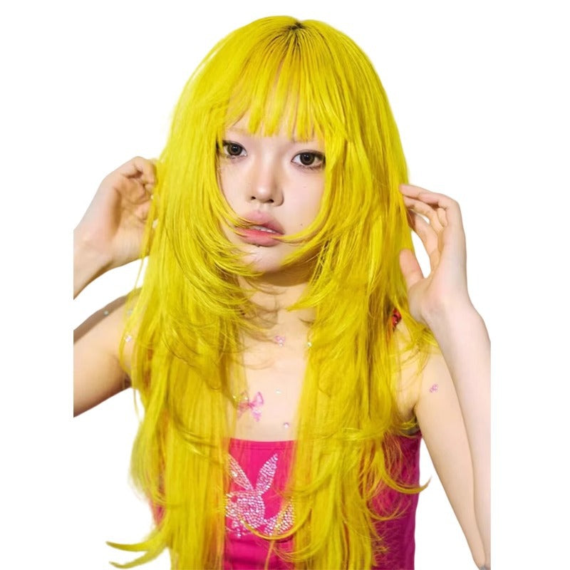 High-Temperature Resistant Synthetic Wig - Long Straight Full Head Hair, All Face Shapes