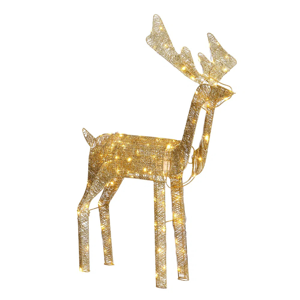 Motorized Christmas Reindeer with LED Lights - 3.6FT Outdoor Decor
