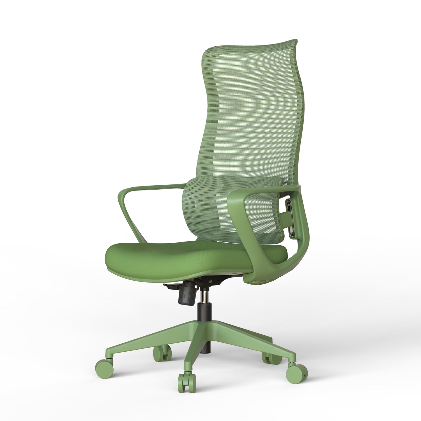 Ergonomic Green Office Chair with Adjustable Lumbar Support