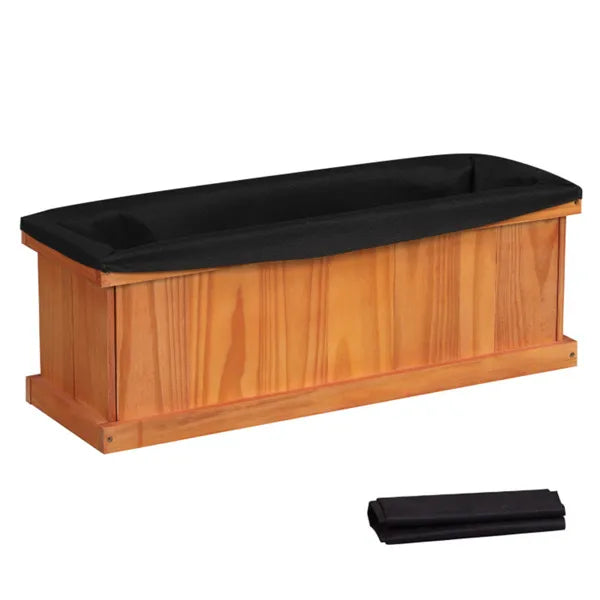 Detachable Bottom Pine Planter Box for Herbs & Vegetables - 28x9.5x10