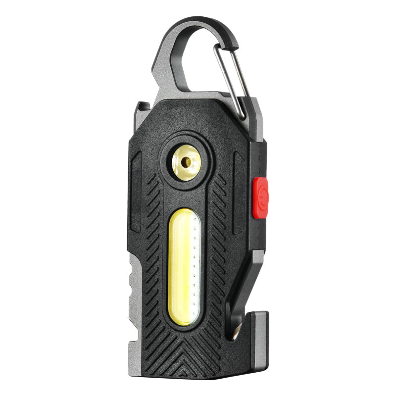 Multifunctional Emergency Camping Light with COB LED & Keychain - Bright Portable Work & Outdoor Light