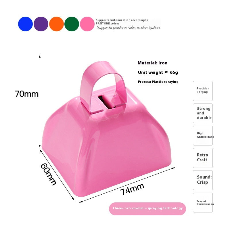 Three-Inch Cowbell Hand Bell for Crafts Home & Party Decorations