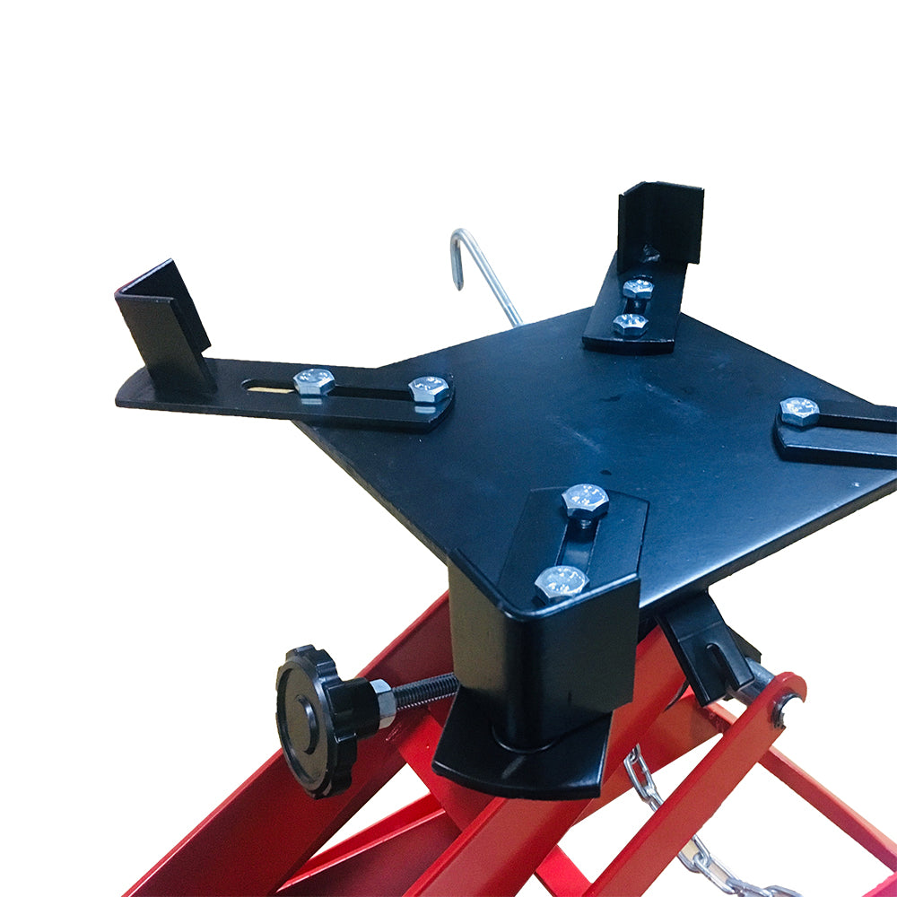 Hydraulic Transmission Jack 0.5 Ton Low Profile Steel Heavy Duty Tool - Red