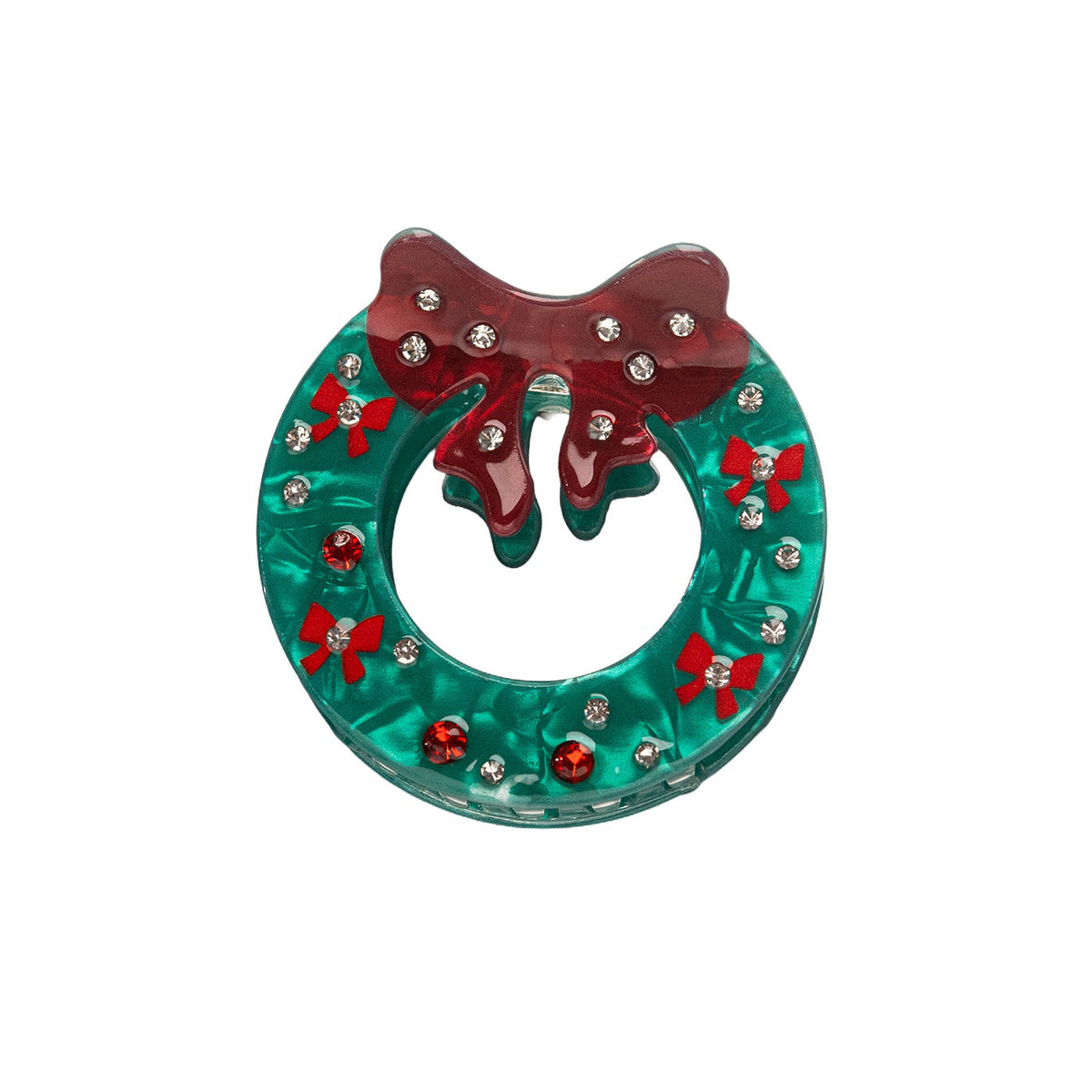 Christmas Wreath Headband - Diamond Studded Hair Accessory