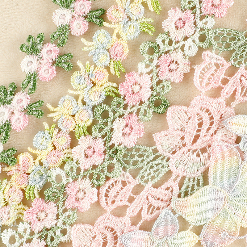 Water-Soluble Embroidered Ribbon & Fabric Patches for DIY Garments
