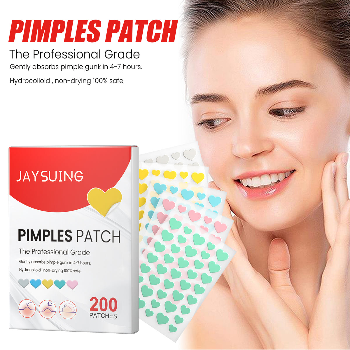 Love Clean Face Stickers 200pieces -1box