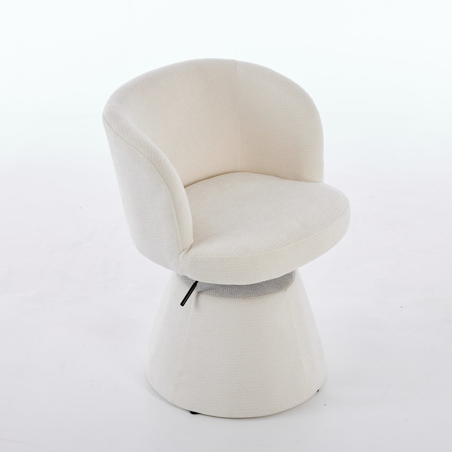 Adjustable Height 360 Swivel Bar Stool, Modern Chenille Upholstered