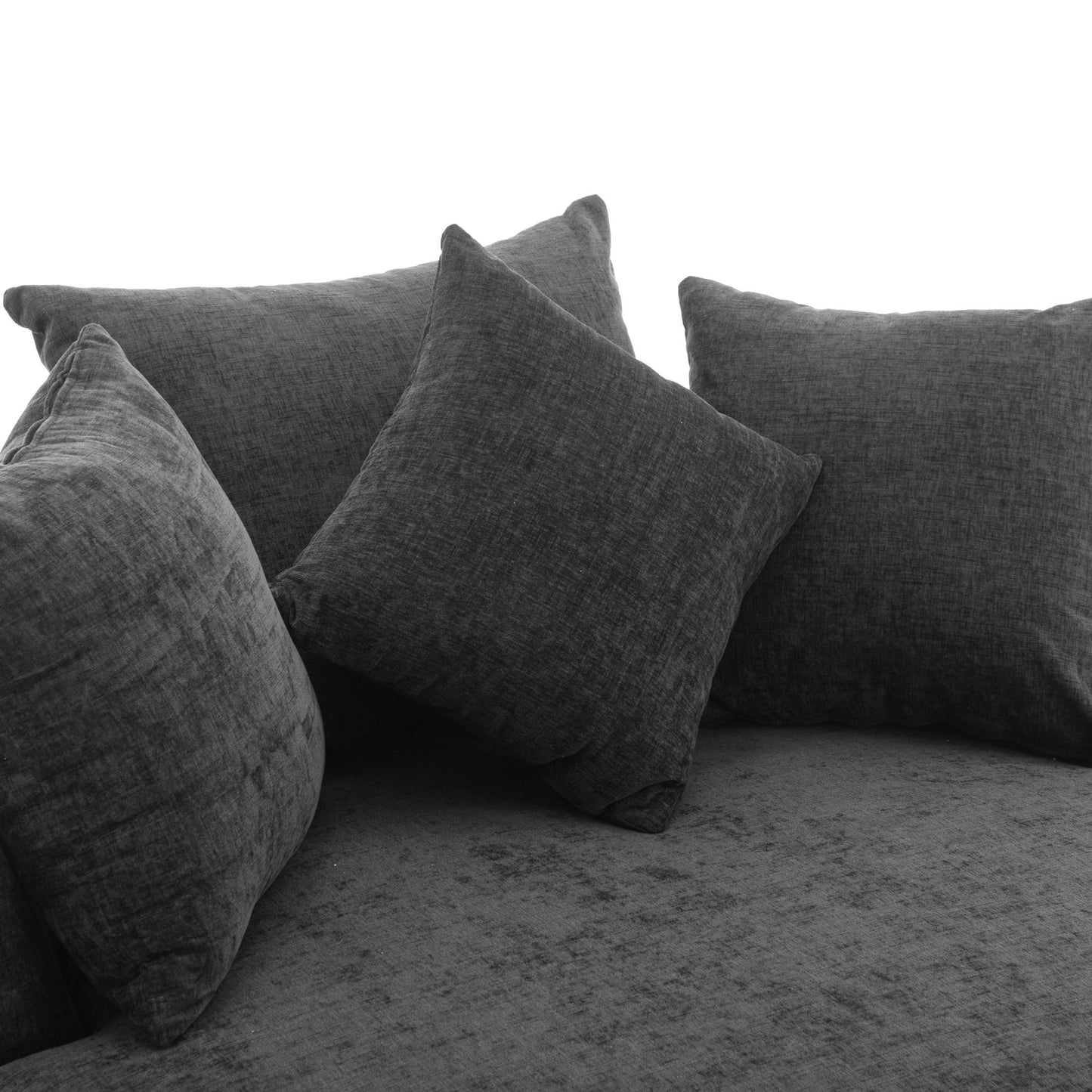 360° Swivel Accent Barrel Chair with Storage Ottoman & 4 Pillows - Gray