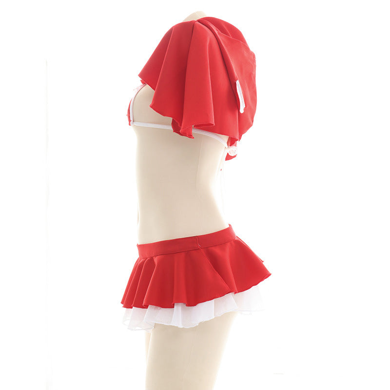 Red Uniform Cloak Suit Pajama for Girls - One Size Children's Costume