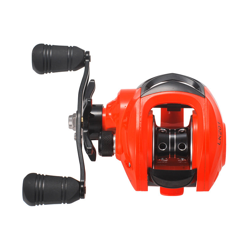 Water Drop Wheel Fishing Reel - High-Speed Gear, Bright Orange, Left/Right Hand