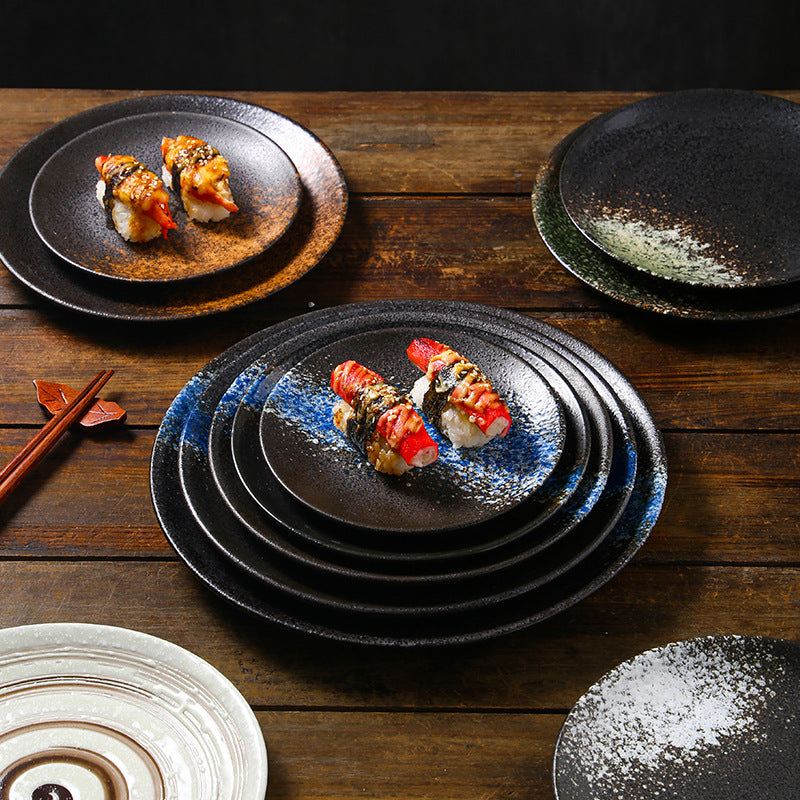 Japanese Ceramic Shallow Plate - 9 or 10 Inch Kitchen Dinnerware - Multiple Colors