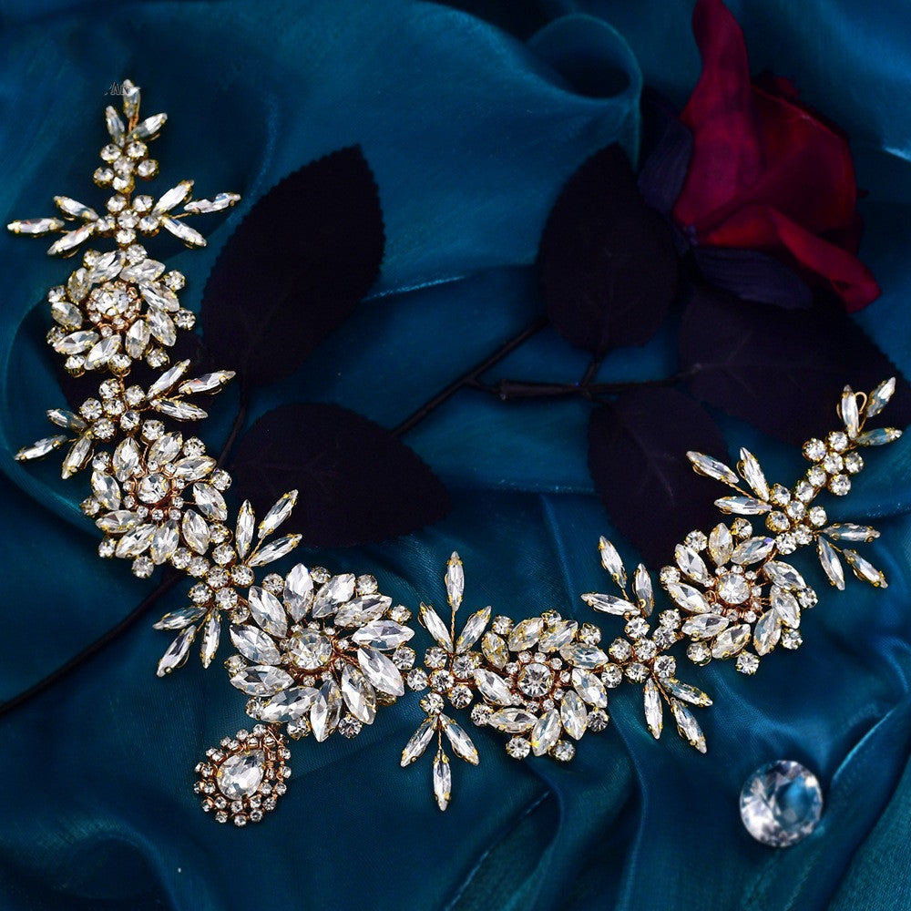 Rhinestone Flower Bridal Headband