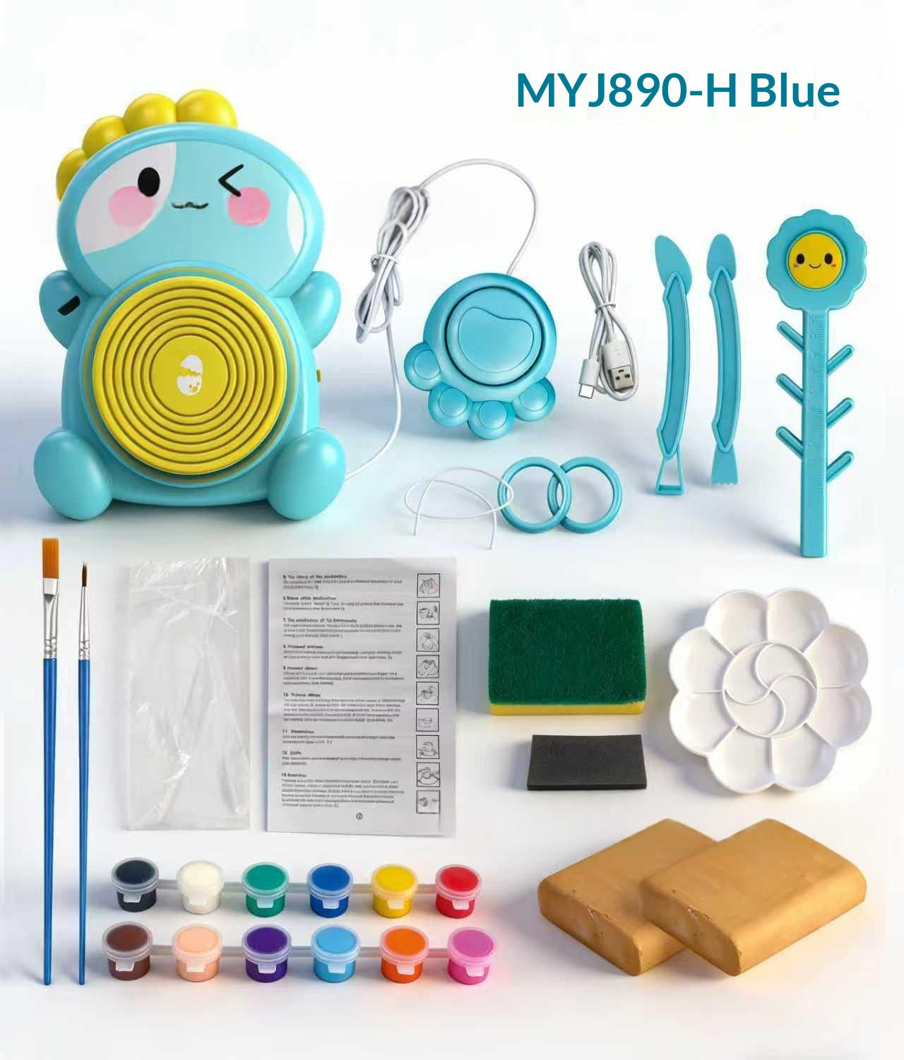 Electric Pottery Wheel for Kids & Adults - Child-Parent Interactive Clay Machine