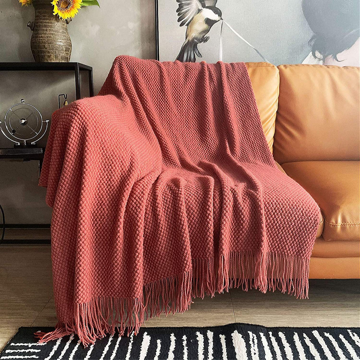 Sofa Cover Air Conditioning Blanket Morandi Blue 125x170 Fabric
