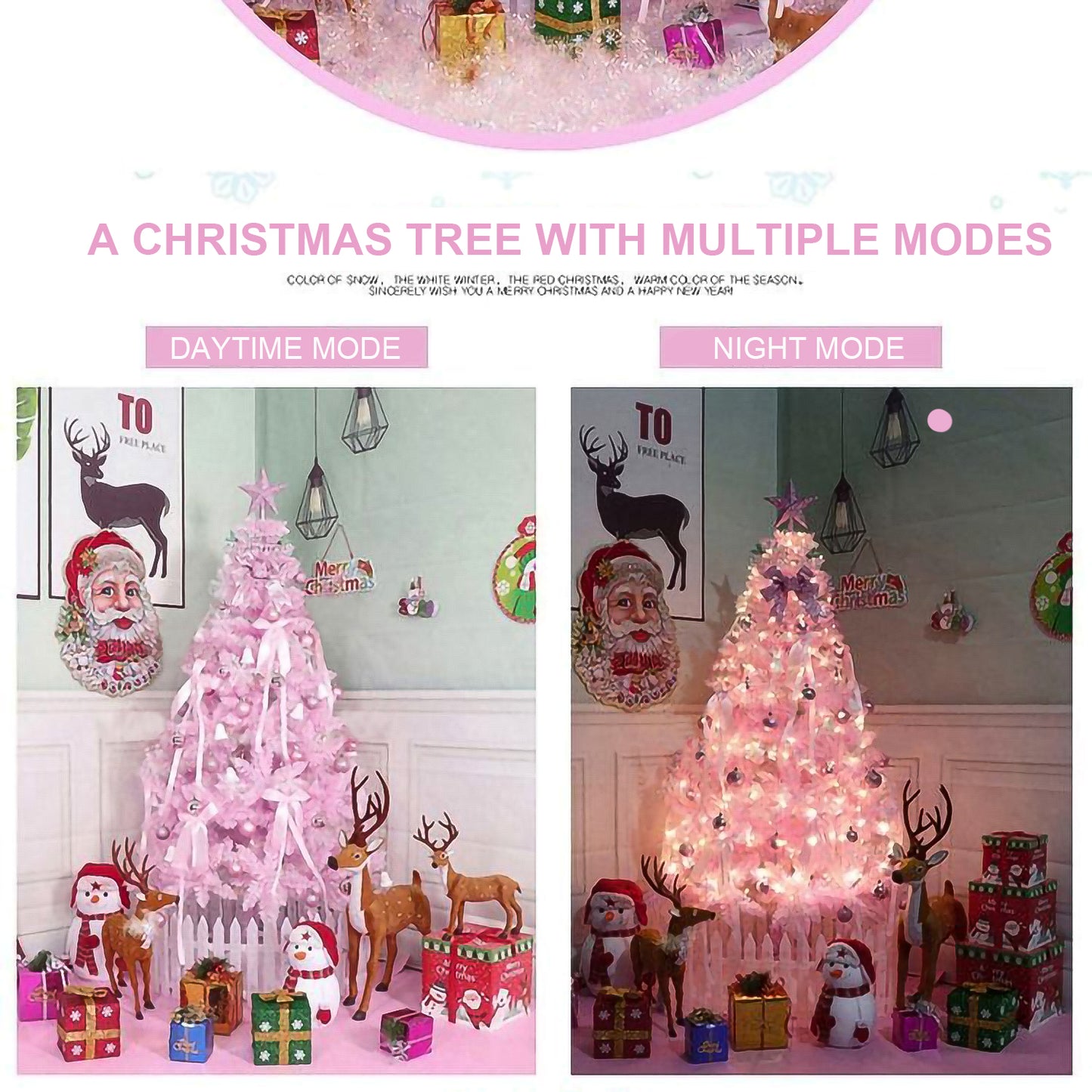5FT Pink Christmas Tree - Slim Pencil Design