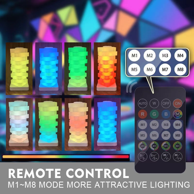 Stackable RGB Ambient Night Light - Custom Mood Lighting for Home & Gaming