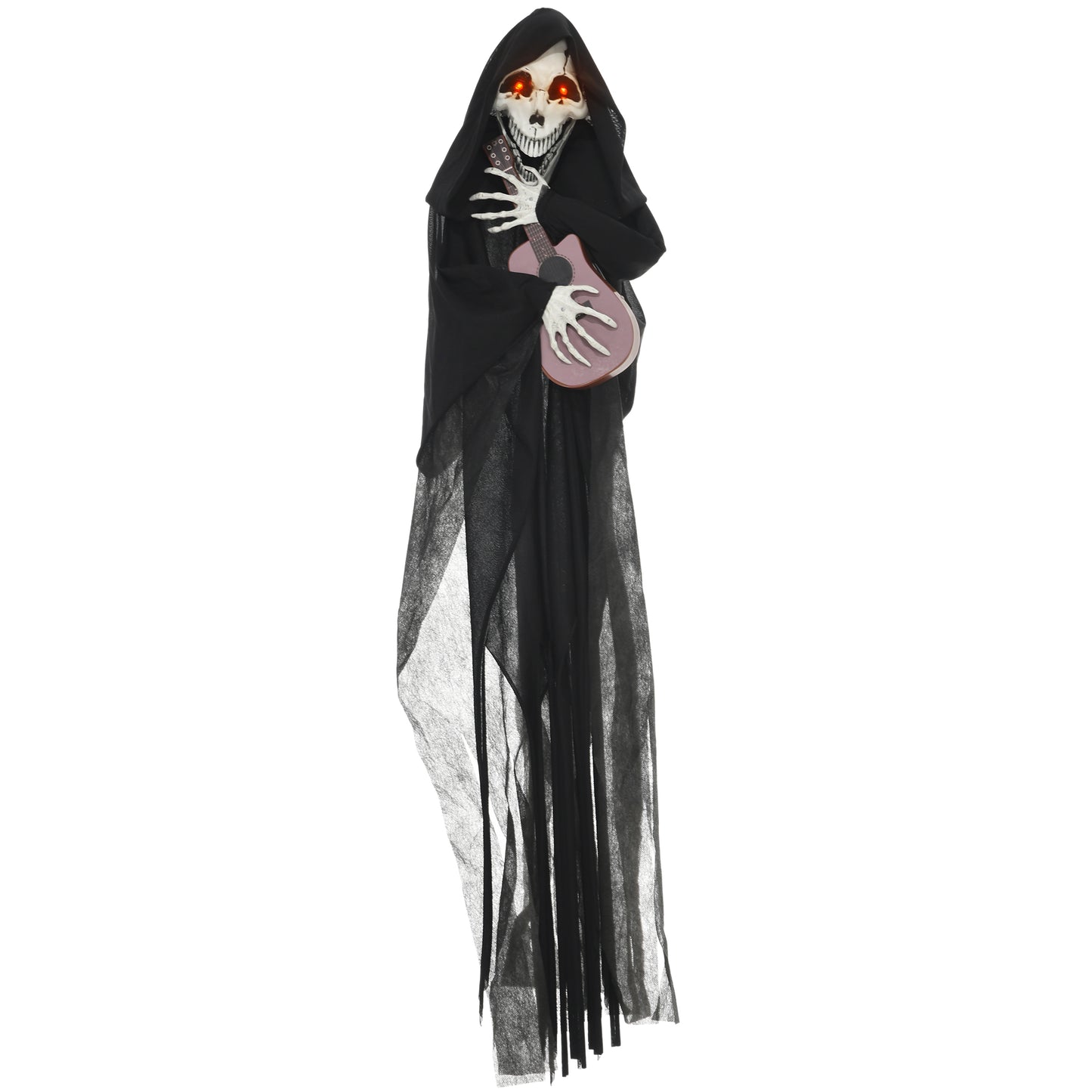 Guitar-Playing Grim Reaper Halloween Decoration - Animatronic