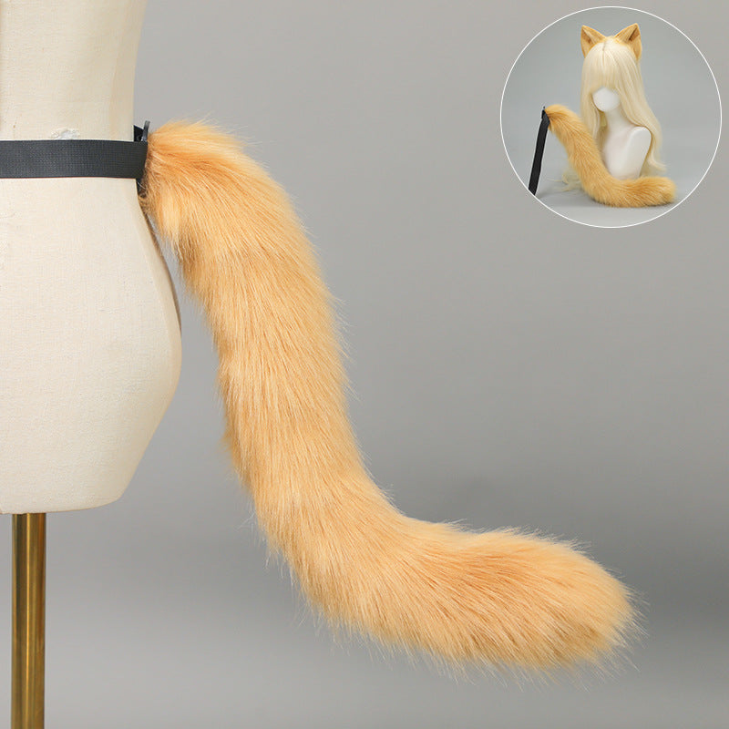 Cat Ear Headband and Tail Set - Plush, Trendy Cat Costume Accessory