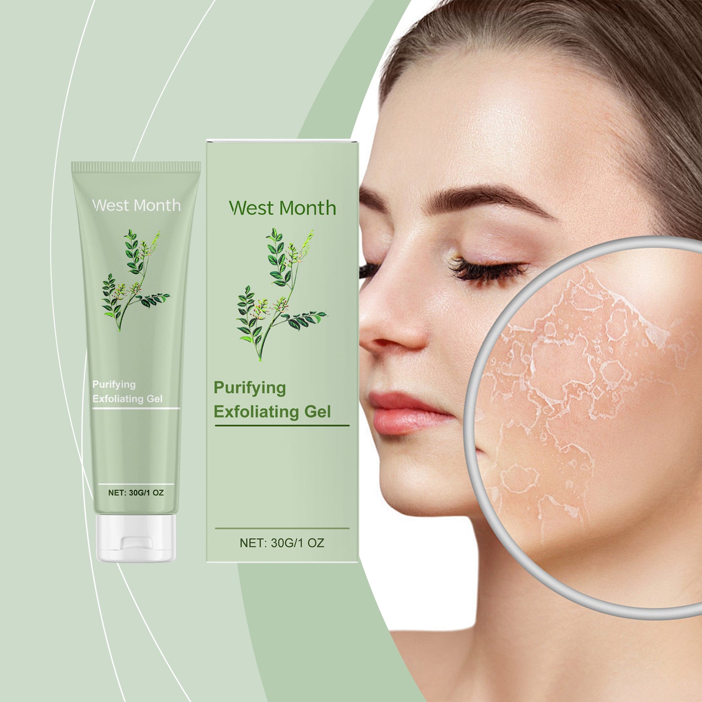 Purifying Exfoliating Gel for Face - Deep Pore Cleansing & Brightening