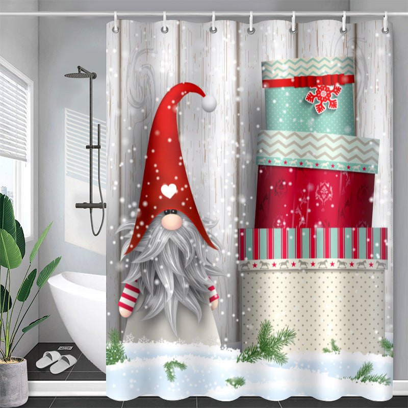 Waterproof Polyester Shower Curtain - Mildew Resistant, Multiple Sizes & Styles