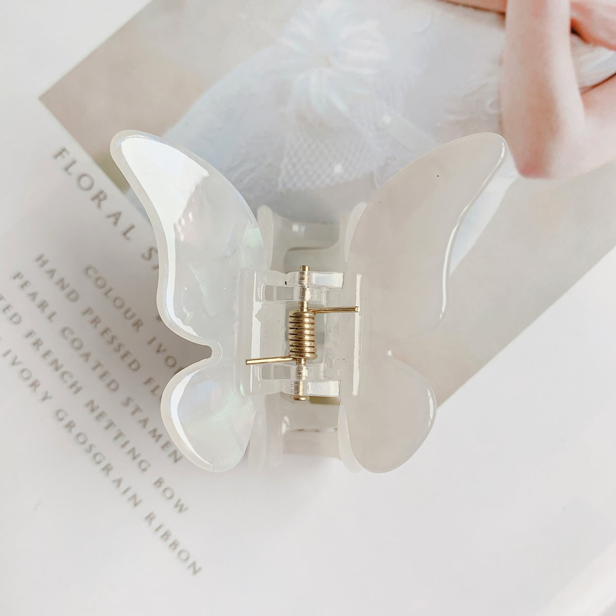 Butterfly Acetate Grab Clip - Multiple Colors