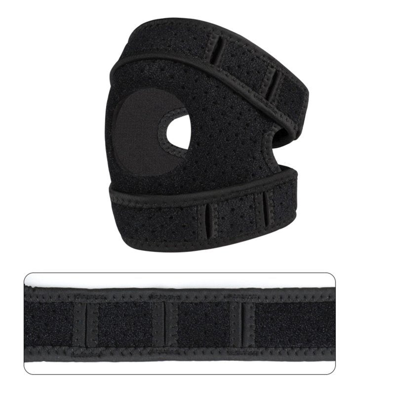Adjustable Knee Support Brace with Silicone Shock Absorption for Meniscus Protection