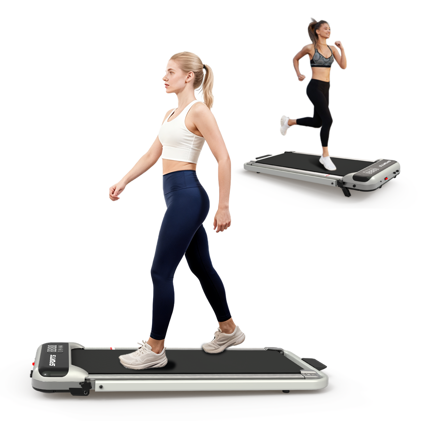 3 in 1 Foldable Under Desk Treadmill with Incline & LED Display
