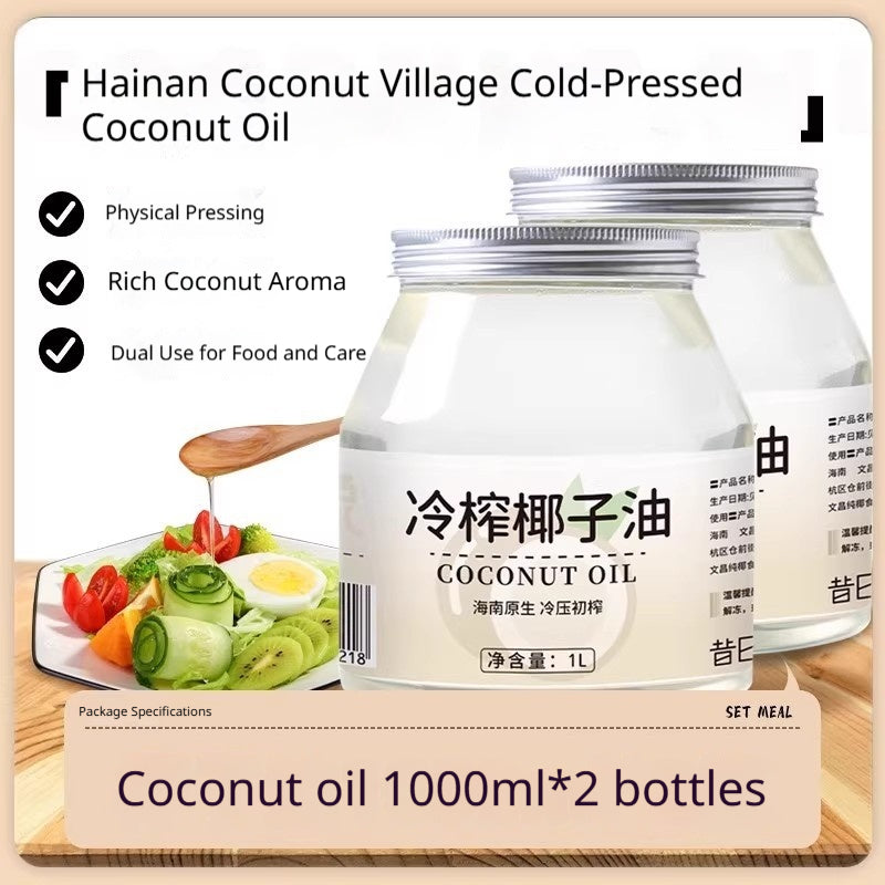 Cold-Pressed Coconut Oil for Cooking Hair Care and Mouthwash - Natural Skin & Hair Oil