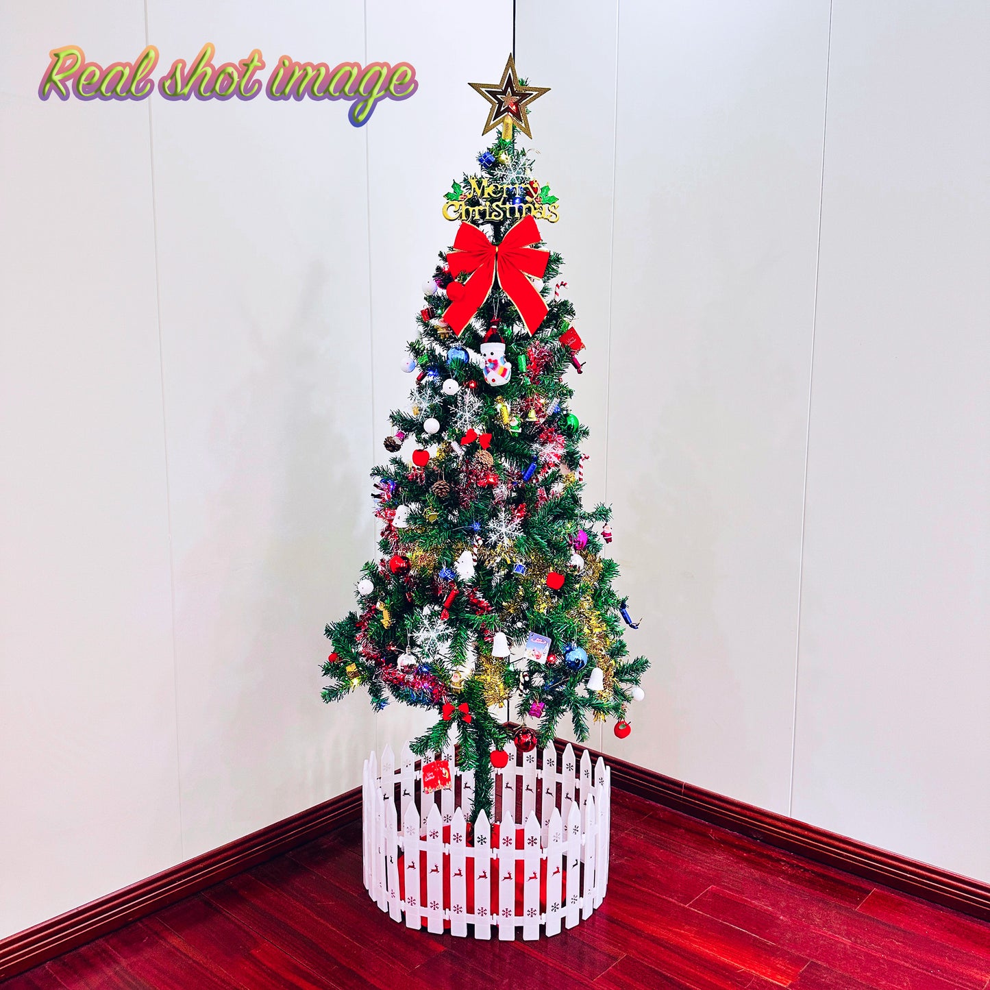 5ft Green Artificial Christmas Tree with LED Lights & Skirts