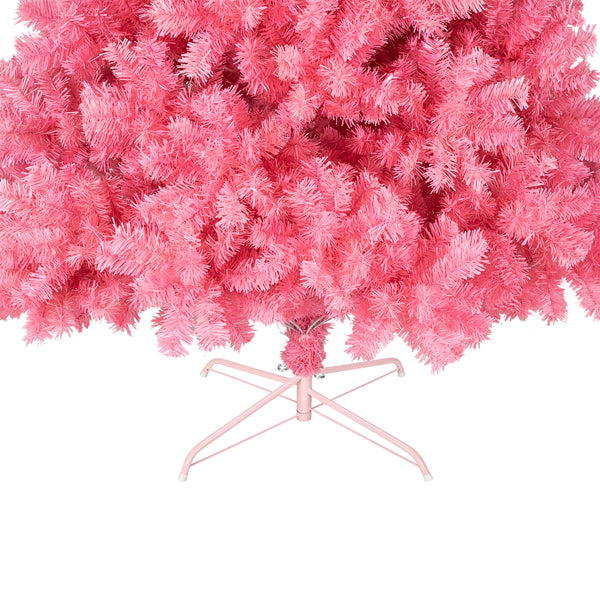 6ft Pink PVC Christmas Tree - Lush Holiday Decoration