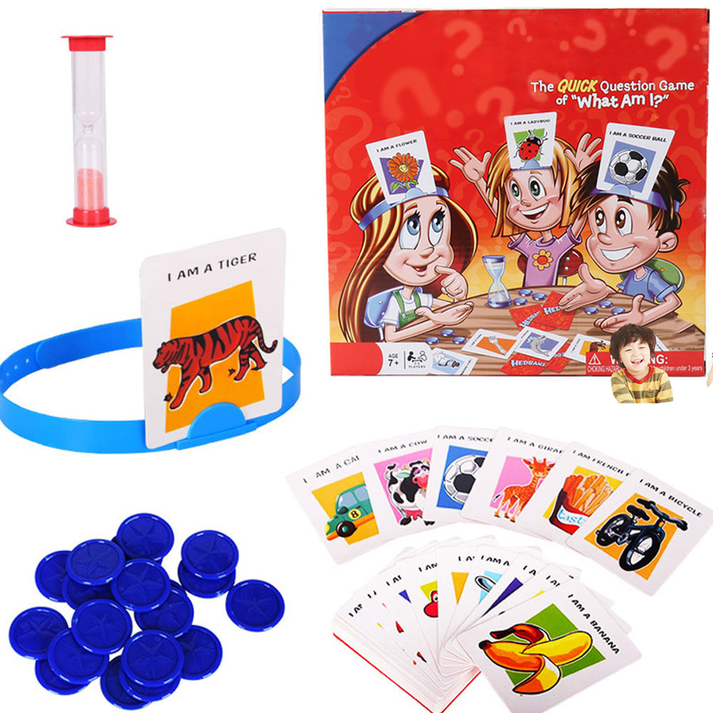 Guessing Card Game for Kids & Adults - Interactive What Am I? Board Game