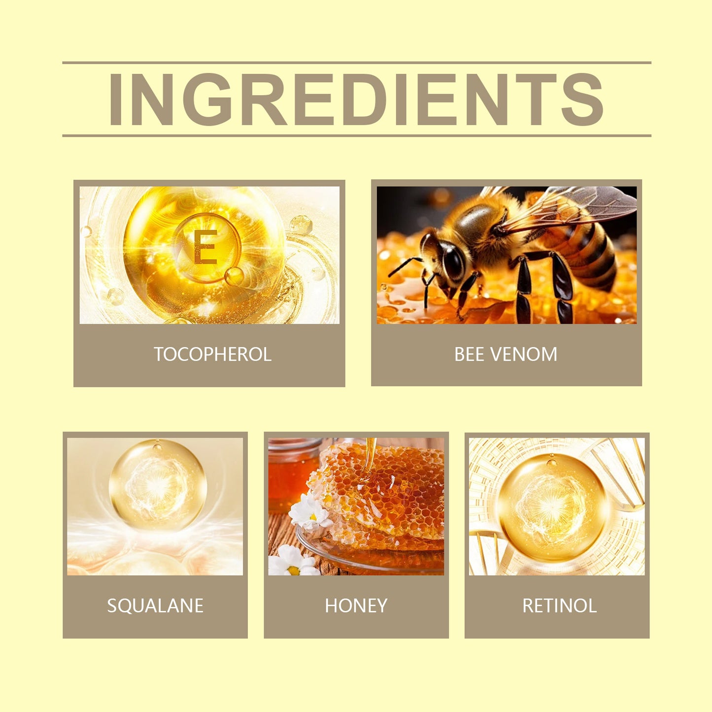 Honey Essence Facial Oil with Squalane & Bee Venom - 30ml Anti-Aging Serum