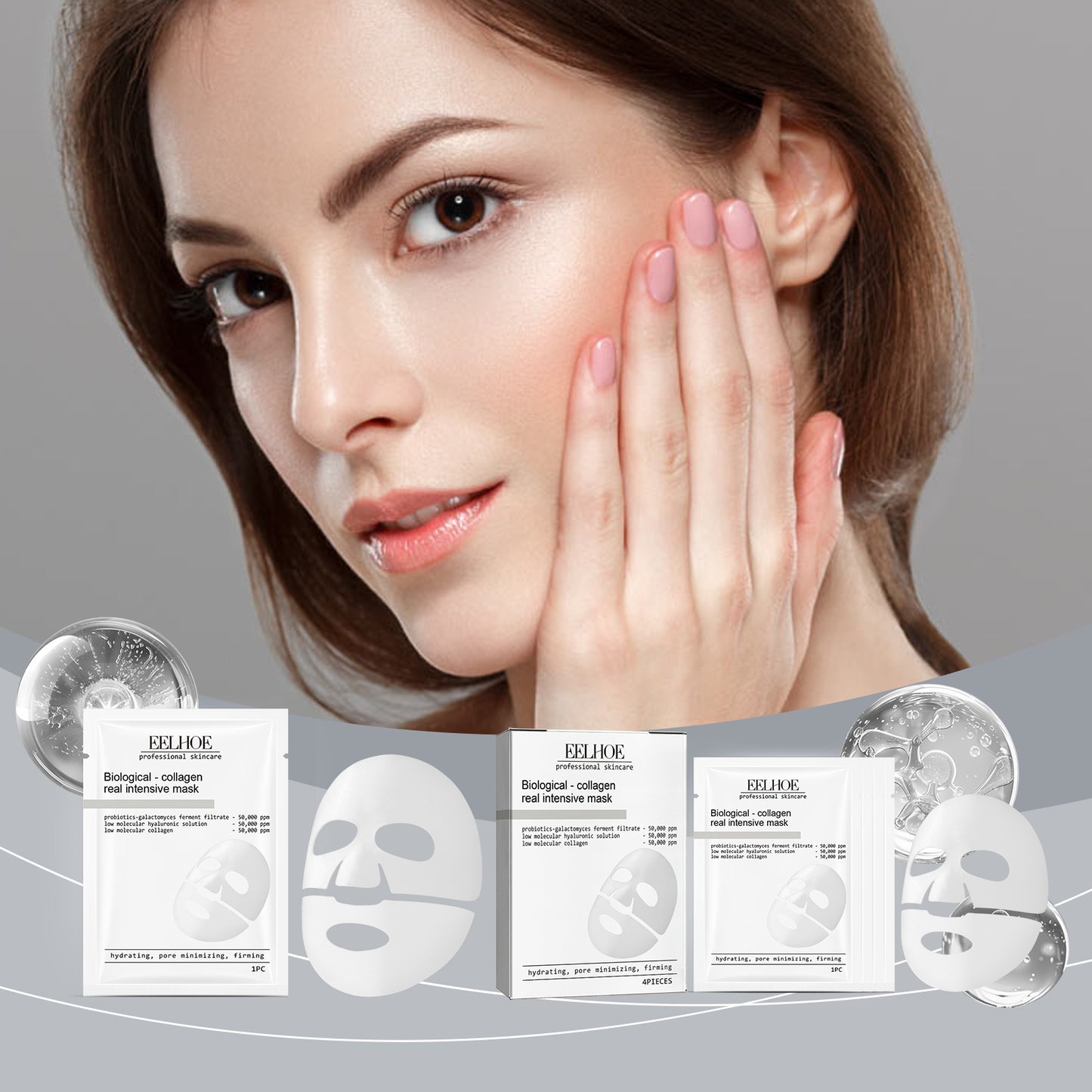 Firming Collagen Facial Mask - Moisturizing Anti-Aging Skin Care Sheet