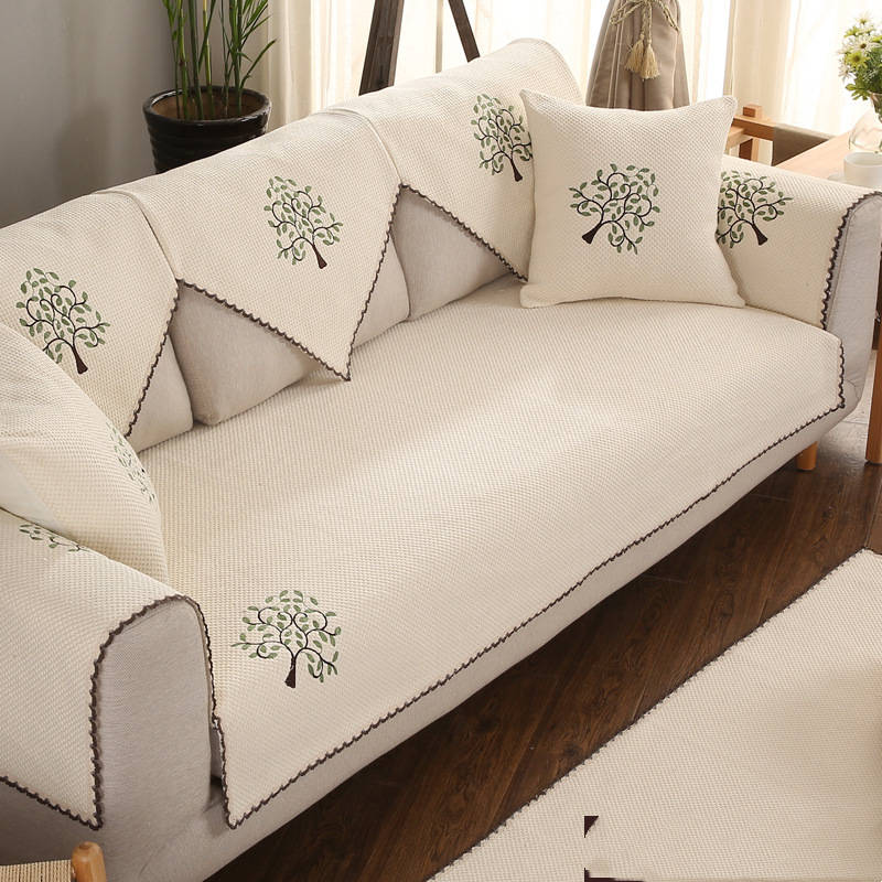 Four Seasons Cotton Linen Cushion Cover for Sofa Home Decor