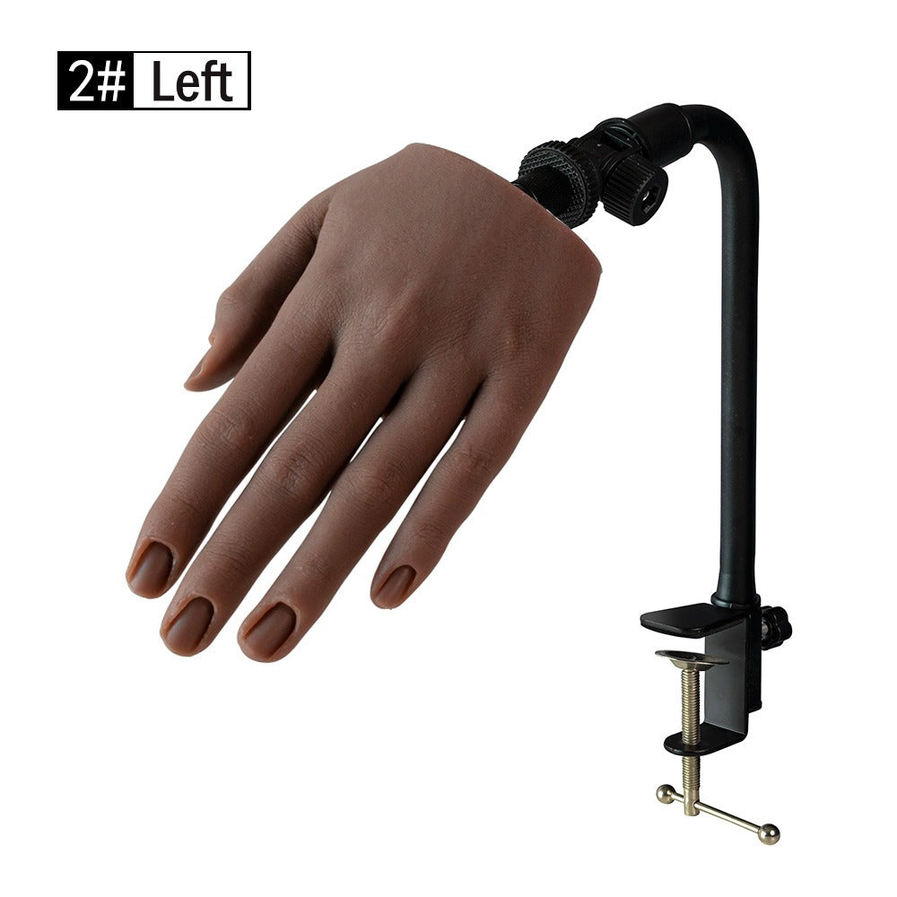 Nail Art Practice Hand Model Silicone Fake Realistic Training Fingers