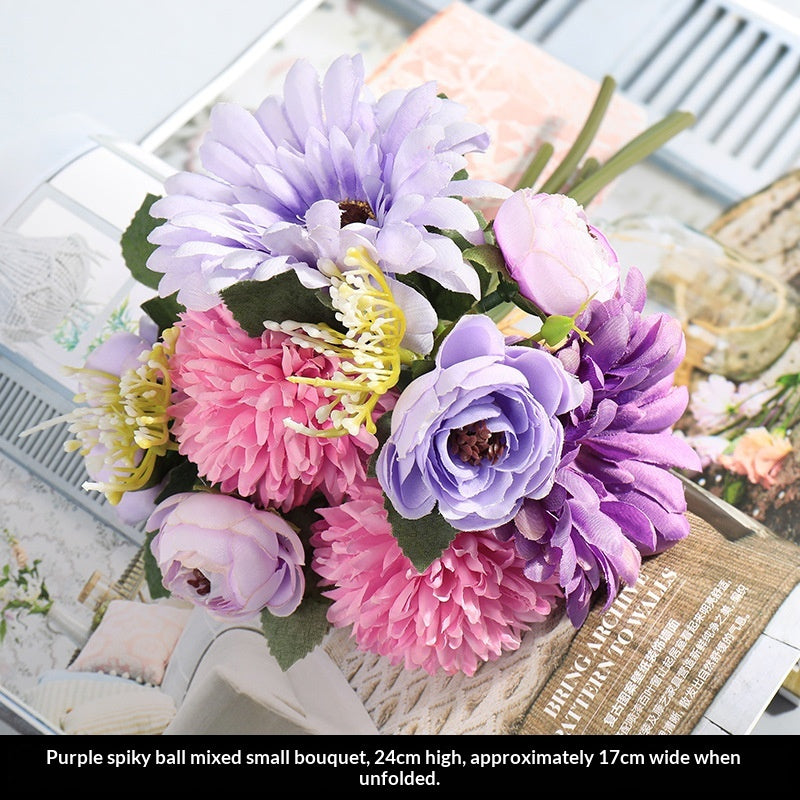 Artificial Flower Bouquet for Home & Garden - Handmade Silk Flowers in Multiple Colors