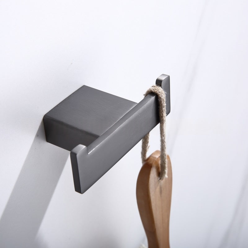 Stainless Steel Bathroom Clothes Hook Double Wall Mount - Modern Minimalist