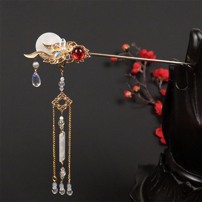 Elegant Metal Flower Hairpin - Handmade Antique Style Hair Accessory