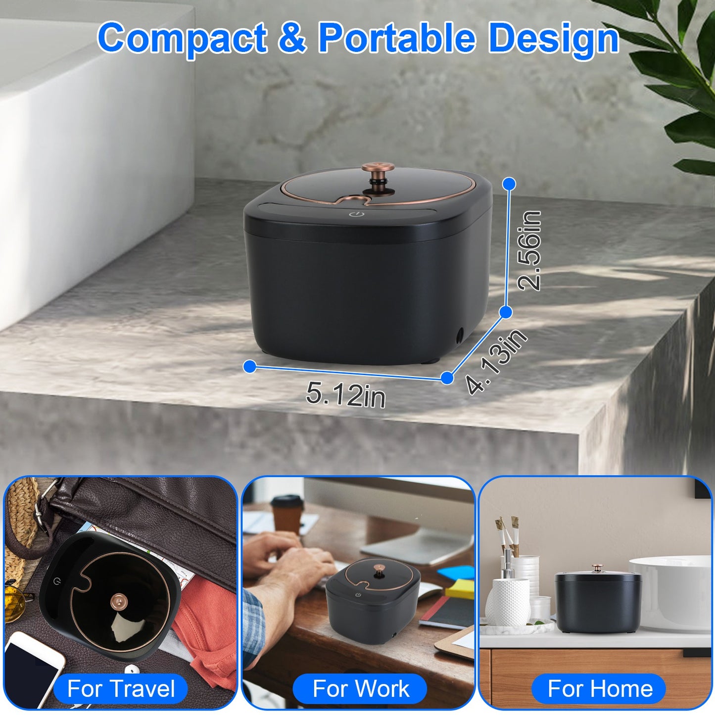 Ultrasonic Retainer Cleaner with UV Light 45kHz, 230ML Capacity, 3 Modes