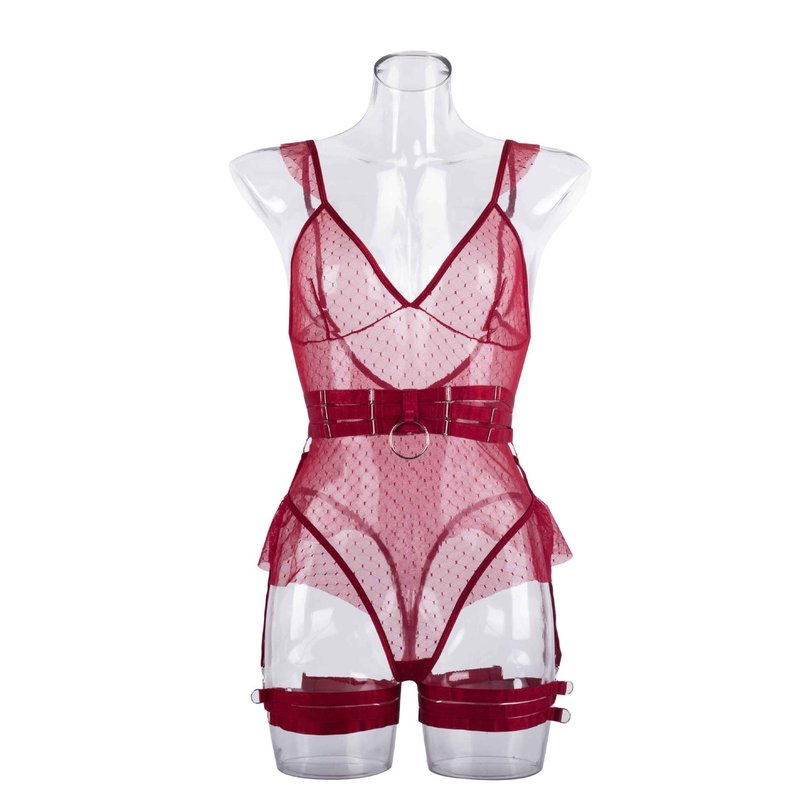 Lace Mesh Strap Garter Body-Shaping Corsets for Women